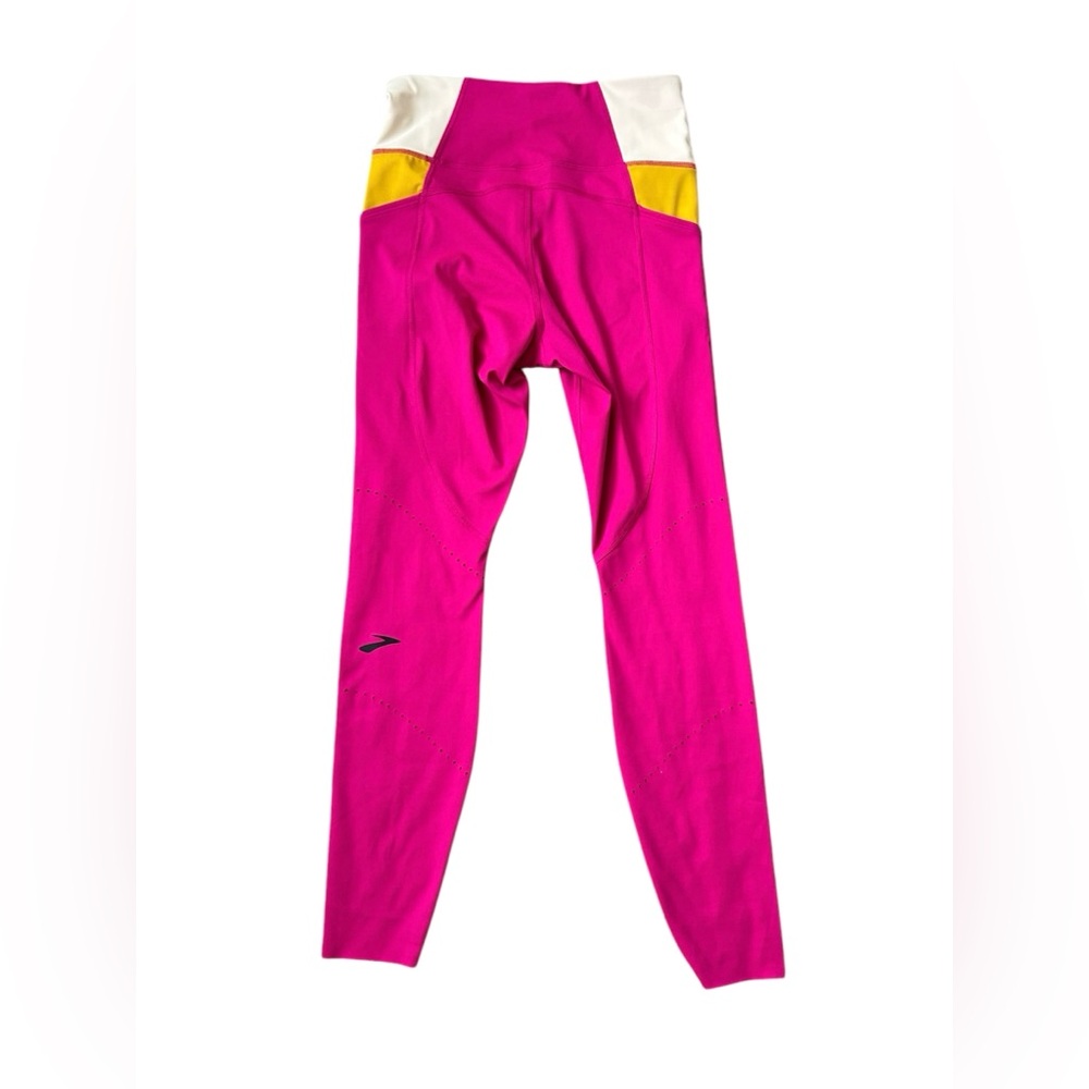 NWT Brooks Women Method 7/8 Running Tights in Hot Pink Size Small - Picture 3 of 8